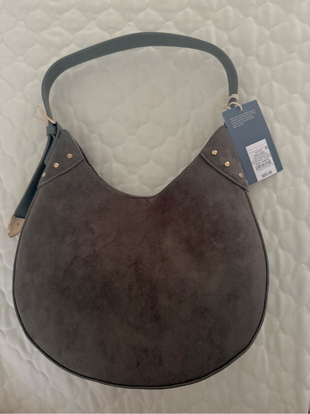 Women’s Crescent Shoulder Bag in Dark gray - Picture 2 of 2